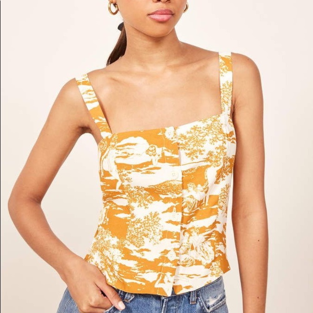 🚫SOLD🚫 REFORMATION Yara Top Naked Lunch Yellow